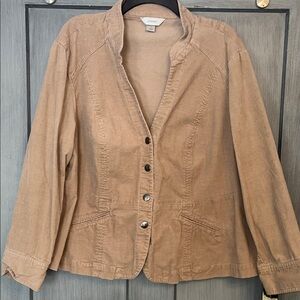 CJ Banks Tan Corduroy Women's Blazer